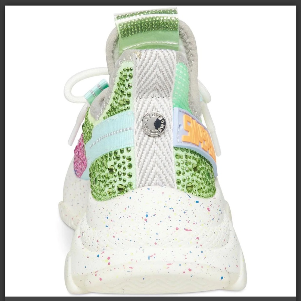 Maxima Rhinestone Embellished Chunky Lace-Up Sneakers - Picture 2 of 3